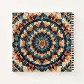 古いパッチファッションドワーク万華鏡のように千変万化するパターンキルトパターン ノートブック (裏面)