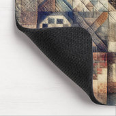 古いパッチワークキルトデザイン マウスパッド (コーナー)