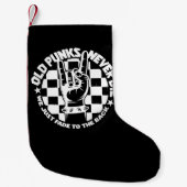 古いパンクは決してカスタムパンクロック音楽伝説の死にません スモールクリスマスストッキング (正面)