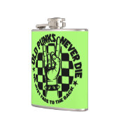 古いパンクは決してカスタムパンクロック音楽伝説の死にません フラスク (左)