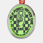 古いパンクは決してカスタムパンクロック音楽伝説の死にません メタルオーナメント (左)