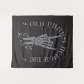 古いパンクは決してゴシック様式の骨格岩を死なない タペストリー (正面(横))