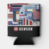 古いパーソナライズされたアイスホッケーシャツパック 缶クーラー (正面)