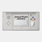 古いパーソナライズされた学校手持ち電子ゲーム デスクマット (キーボード&マウス)