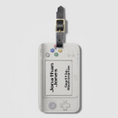 古いパーソナライズされた学校手持ち電子ゲーム ラゲッジタグ (正面縦)