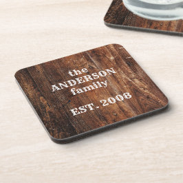 古いパーソナライズされた木材素朴キッチンプラスチック コースター