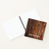 古いパーソナライズされた素朴木材スパイラルノート ノートブック (内部)