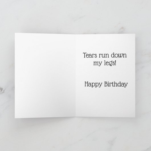 古いパーソナライズされた誕生日カードを取得おもしろい中 カード (内部)