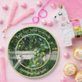 古いヒッチングポストの上の梨パーソナライズされたパーティー ペーパープレート (パーティー)