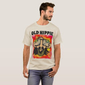 古いヒッピーの男のTシャツ Tシャツ (正面フル)