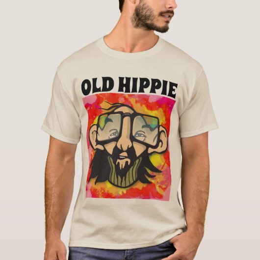 古いヒッピーの男のTシャツ Tシャツ (正面)