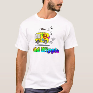 古いヒッピーバス Tシャツ