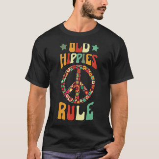 古いヒッピーヴィンテージレトロ衣装ヒッピーひまわり Tシャツ