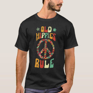 古いヒッピーヴィンテージレトロ衣装ヒッピーひまわり Tシャツ