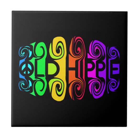 古いヒッピー瓦 タイル (正面)