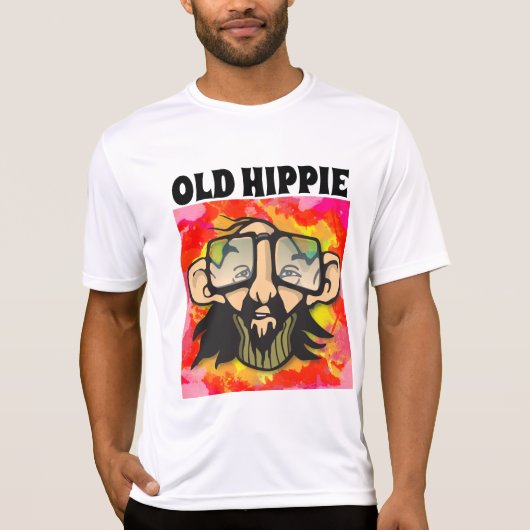 古いヒッピー誕生日メンズTシャツ Tシャツ (正面)
