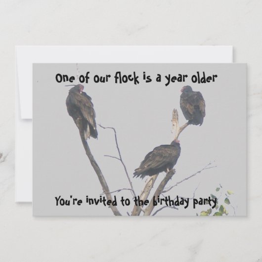 古いヒメコンドルのパーティの招待状が必要カスタマイズ 招待状 (正面)