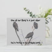 古いヒメコンドルのパーティの招待状が必要カスタマイズ 招待状 (スタンド正面)