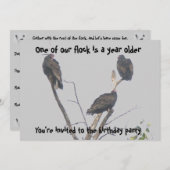 古いヒメコンドルのパーティの招待状が必要カスタマイズ 招待状 (正面/裏面)