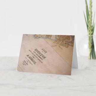 古いヒューストン地図カード カード