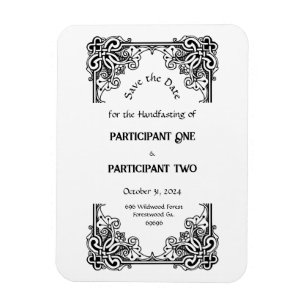 古いビクトリアンゴシック様式のハンドスティング日付を保存 マグネット