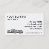 古いビクトリアン家実在のエステートカスタムカード 名刺 (裏面)