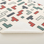 古いビデオゲームの正方形のシームレスなパターン、背景 シェルパブランケット (3/4)