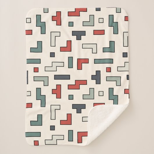 古いビデオゲームの正方形のシームレスなパターン、背景 シェルパブランケット (正面)