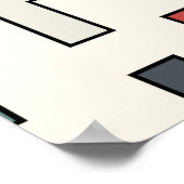 古いビデオゲームの正方形のシームレスなパターン、背景 ポスター (角)