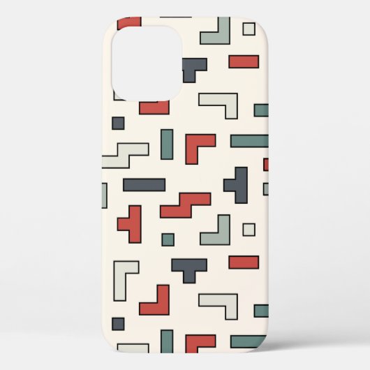 古いビデオゲームの正方形のシームレスなパターン、背景  Case-Mate iPhoneケース (裏面)