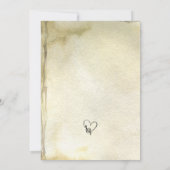 古いビンテージの紙の音楽の結婚式のメモ 招待状 (裏面)