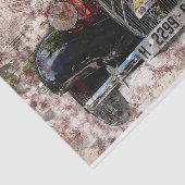 古いビンテージカーのデコパージュ 薄葉紙 (詳細)