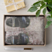 古いビンテージカーのデコパージュ 薄葉紙 (ギフト)