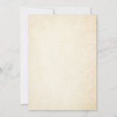 古いビンテージ結婚式のカード招待状レッドローズ 招待状 (裏面)