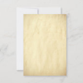 古いビンテージ結婚式のRSVPカード 出欠カード (裏面)