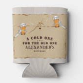 古いビール誕生日に冷たいビールをスケルトン化する 缶クーラー (裏面)