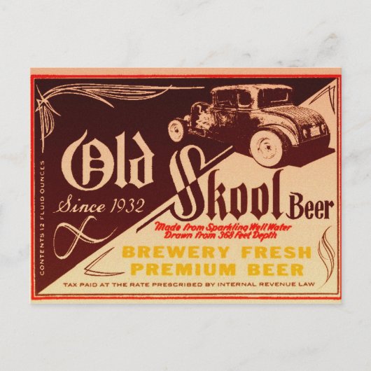 古いビール ポストカード (正面)