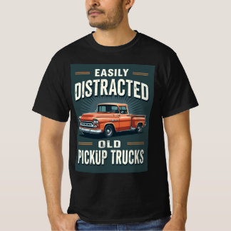 古いピックアップトラックに簡単に気を散らす – レトロCla Tシャツ
