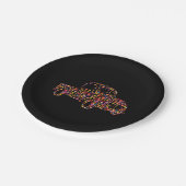 古いピックアップトラックの花模様 ペーパープレート (アングル)