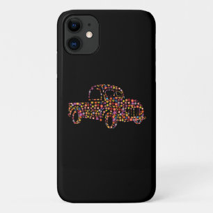 古いピックアップトラックの花模様 iPhone 11 ケース