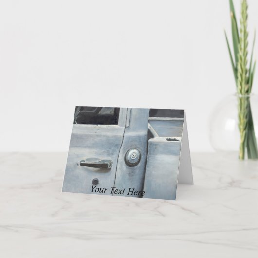 古いピックアップトラック サンキューカード (正面)