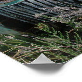 古いピックアップトラックinフィールド写真 ポスター (角)