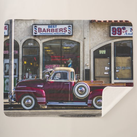 古いピックアップ シェルパブランケット (正面(横))