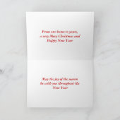 古いファッションのクリスマス シーズンカード (内部)