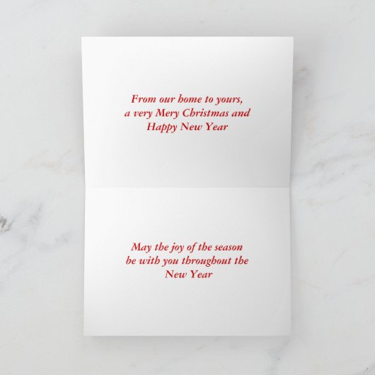 古いファッションのクリスマス シーズンカード (内部)