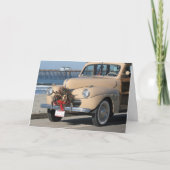 古いファッションのクリスマス シーズンカード (正面)