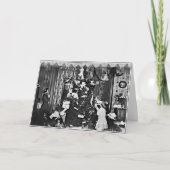 古いファッションのクリスマス シーズンカード (正面)