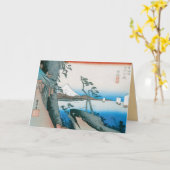 古いファッションの日本人の芸術 カード (黄色い花)