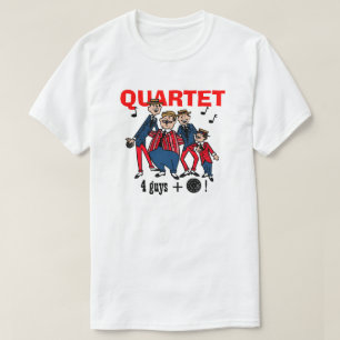 古いファッションの理髪店の四つ組 Tシャツ