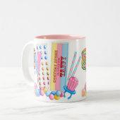 古いファッションキャンデーの甘い専門店のマグ ツートーンマグカップ (正面左)